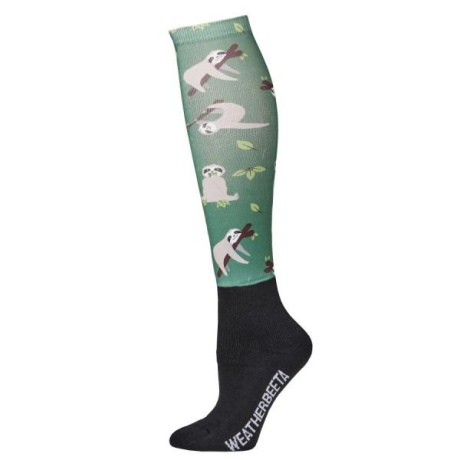 WEATHERBEETA STOCKING SOCKS SLOTH PRINT ADULTS ONE SIZE