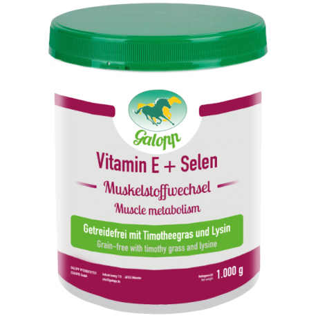Galopp Vitamin E plus Selen 1kg - seleeni ja E-vitamiini lisand (teraviljavaba) 